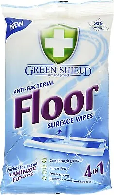 £8.74 • Buy 6 X Green Shield Anti-Bacterial Floor Wipes - 24 Wipes