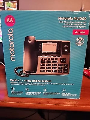 Motorola ML1000 4-Line Business Phone System With Voicemail - Black • $69.99