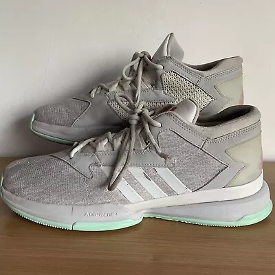 Adidas Street Jam II Grey Green Mens Basketball Trainers Shoes Size UK 12  Used • £15