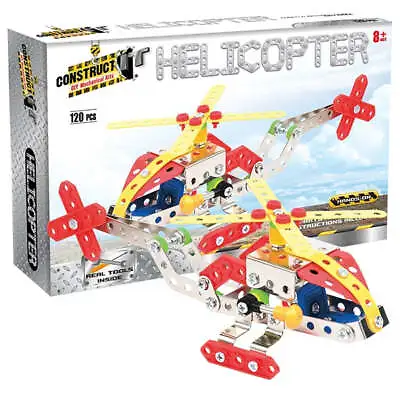 Construct It Kit -  Mechanical Helicopter - Model - Metal - Educational • £12.99