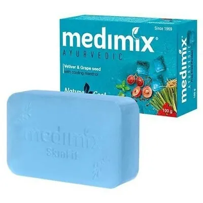 Medimix Ayurvedic Nature Cool With Vetiver & Grape Seed 125gm Bathing Soap Bar • $6.99