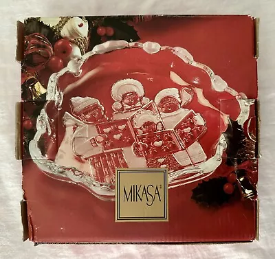 Mikasa Holiday Theme  Carolers  Candy Or Sweet Dish 8  Decorated & Etched • $10