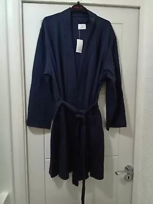 Ladies Navy Waffle Dressing Gown Size Extra Large  • £12