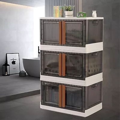 Collapsible Clothes Storage With Wheels Can Be Freely Stacked Stackable Bins... • $152.62