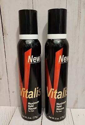 (2) VITALIS Maximum Hold MOUSSE For Men~ 6 Oz. Each.  • $30