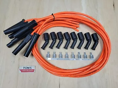 Ton's Orange 8mm Spark Plug Wires Universal GM LS LT Coil LSX LS1 LS2 LS3 LQ9 • $75.99