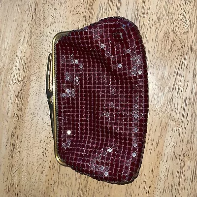 VINTAGE GLOMESH BURGUNDY MESH Purse • $49.99