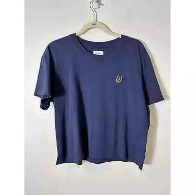 Madewell Karen Walker Navy Blue Horseshoe Rose T-Shirt Sz M • $10