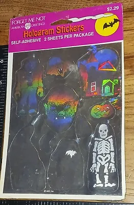 Vintage Stickers  Hologram Stickers Agc Halloween 1 Pack 2 Sheets(whtbx) • $35