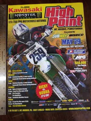 $10 • Buy HIGH POINT POSTER POSTER MX SX Vintage MOTOCROSS JAMES  STEWART SUPERCROSS GNCC 