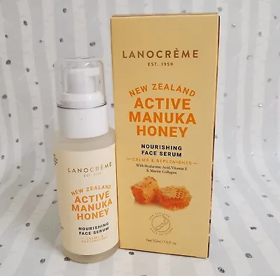 Lanocreme Active Manuka Honey Face Serum Hyaluronic & Collagen 1.66 Oz Exp 11/24 • $17