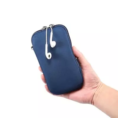 Sleeve Case Neoprene Bag Mobile Phone Bag Earphone Bag W/ Hanging Neck • £7.32