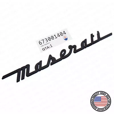 For Maserati Gloss Black Trunk Nameplate 3D Logo Emblem Badges Ghibli Sport OEM • $39.99