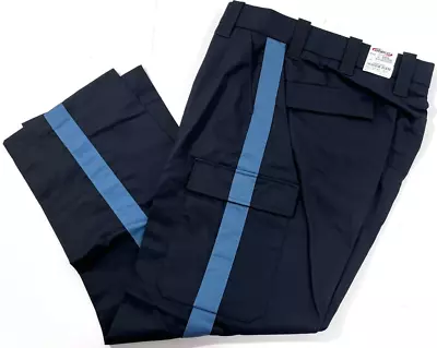 $26 • Buy ELBECO MENS 30x30 TEK3 POLY COTTON BLEND CARGO PANTS E9025R NAVY W/ BLUE STRIPE
