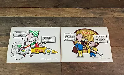 Vintage 1976 Piels Real Draft Beer Bert & Harry Racecar And Barrel Stickers • $6.36