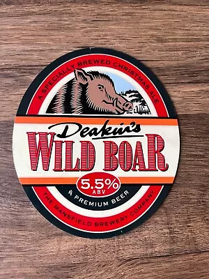 £3.99 • Buy Deakins Wild Boar Christmas Ale Mansfield Brewery Pump Clip Badge