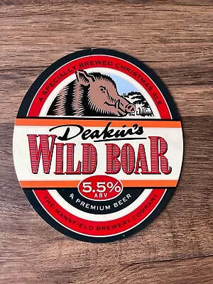 Deakins Wild Boar Christmas Ale Mansfield Brewery Pump Clip Badge • £3.99