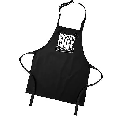 Personalised Childrens Master Chef Kitchen Cooking Baking Colour Kids Apron • £10.99