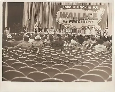 Press Photo George Wallace For President Rally Charlotte NC 1970s • $15