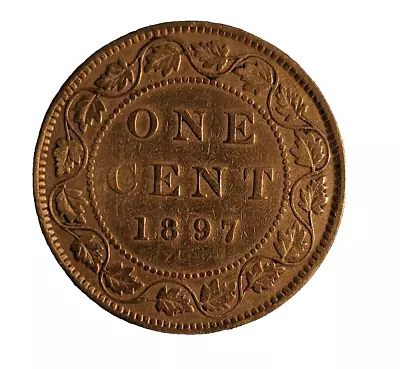 🇨🇦 1897 Queen Victoria Large One Cent Coin Canada • $25.44