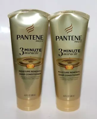 Lot (2) Pantene Pro-v 3 Minute Miracle Deep Conditioner Moisture Renewal  Deep  • $28.99