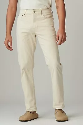 NWT $99 Lucky Brand Men's Chino Pants Jeans 223 Straight 32 36 38 Cream  A • $24.69