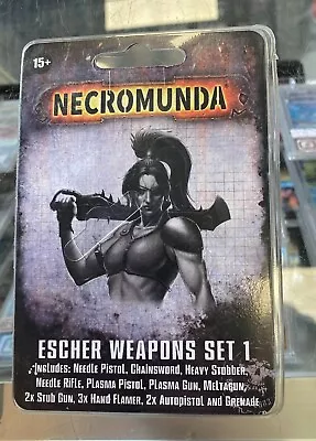 Warhammer 40000 - Necromunda - Escher Weapons Set 1 - Forgeworld Resin BNIB • £3