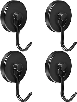 VNDUEEY 4 Pack 100LBS Magnetic Hooks Heavy Duty Neodymium Magnet Hooks For Hangi • $12.21