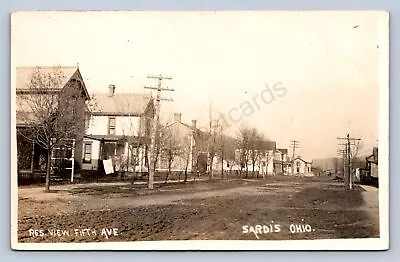 J87/ Sardis Ohio RPPC Postcard C1910 Fifth Ave Residence Monroe County 148 • $48.30