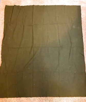 Vintage U.S. Made Army Wool Blanket WWII Era Dark Green • $69