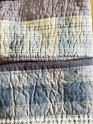 WOOLRICH  Full/Queen Brown Quilt  Patchwork 94x94 Reversible W/2 Std Shams • $75