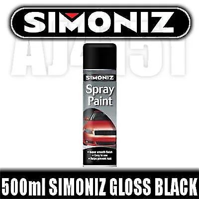 Simoniz Spray Paints 500ml Gloss Matt Or Satin Black • £12.09