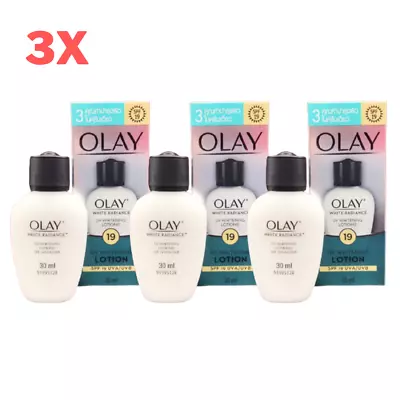 $43.87 • Buy 3x OLAY WHITE RADIANCE 30 Ml UV Whitening Lotion Cream SPF 19 UVA UVB 