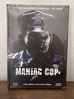 MANIAC COP Bluray DVD Mediabook Limited Edition 055/444 AS IS REGION FREE OOP  • $79.99