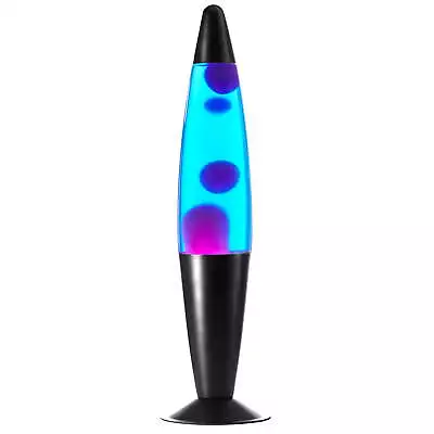 16  Galaxy Lava Motion Volcano Lamp Purple Wax In Blue Liquid Black Metal Base • $15