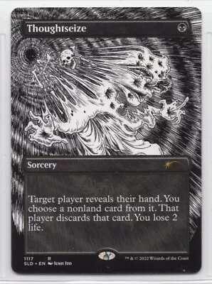 MTG: Magic Secret Lair Drop Series - Thoughtseize (Borderless) • $49