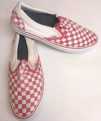 Red And White Checkered Vans USA  Size 12 • $18.95