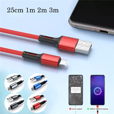 Heavy Duty USB C Fast Charge Charger Cable Type C Android Cord 2M 3M Extra Long • $7.87