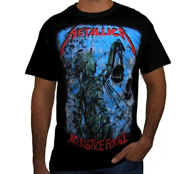 METALLICA AND JUSTICE FOR ALL PUNK ROCK Black T Shirt • $11.99