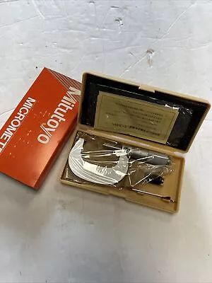 Mitutoyo 101-116 Micrometer 25-50mm .001mm New In Case Japan Made • $39