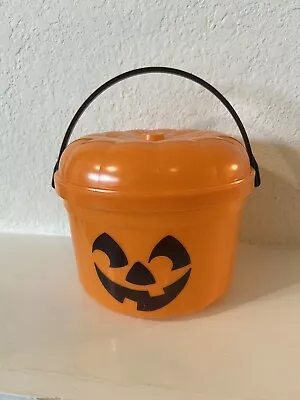 VTG 1986 McDonald’s Orange McPunk'n Happy Meal Pail & Lid Halloween Bucket • $18