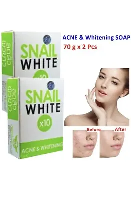 2X SOAP Gluta Snail Whit Anti ACNE Whiteni Skin Dark Spots Body Cleansing • $24.99