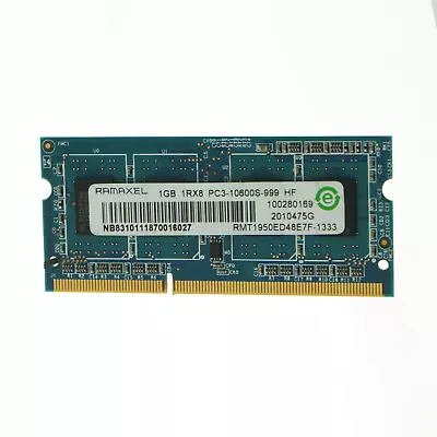 Ramaxel 1GB 1Rx8 PC3-10600S-999 HF RAM Memory Module DDR3-RAM 204-pin SO-DIMM • £3.99