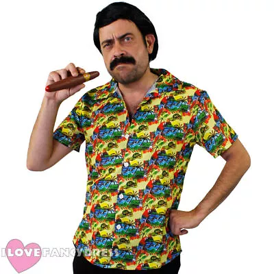 Pablo Escobar Costume Mens Drug Lord Fancy Dress Colombian Cartel Gangster Don • £17.99