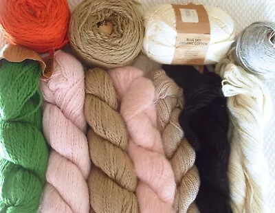 11 Cakes-Hanks-BLUE SKY Yarn-Assorted Colors-Alpaca-Wool-Cotton-Knitting-Crochet • $33