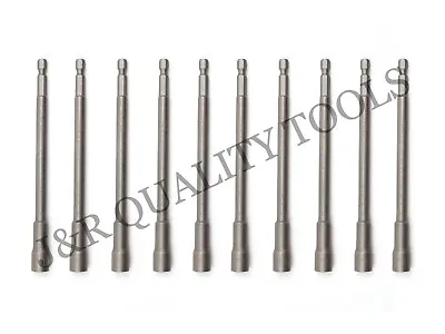 10pc 5/16  Inch SAE 6  Extra Long Hex Shank Quick Magnetic Nut Setter Driver  • $21.95