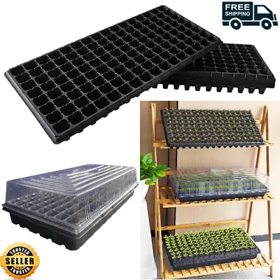 10Pcs 128 Cell Seed Starter Trays Thick Durable Nursery 128 Cell Plug Tray • $43.86