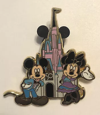 $6.28 • Buy Walt Disney World 50th Anniversary Fantasy Pin Mickey Minnie Mouse WDW 50 Pin
