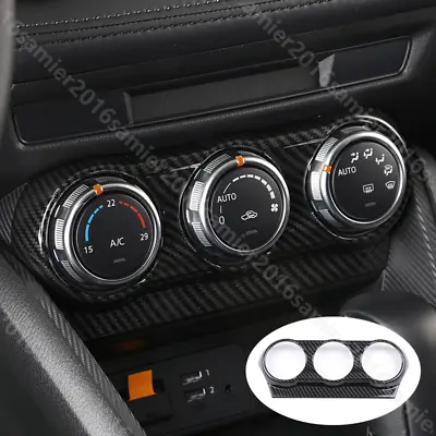 Carbon Fiber Color Air Condition Panel Control Covers For Mazda2 Demio 2015-2018 • $22.09