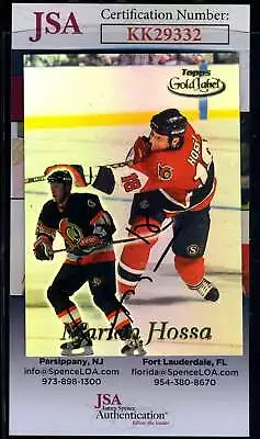 Marian Hossa JSA Coa Hand Signed 2000 Topps Gold Label Autograph • $30